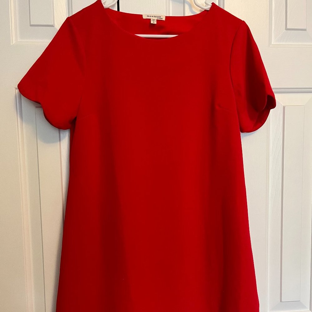 EUC True Red Monteau Dress, Size L